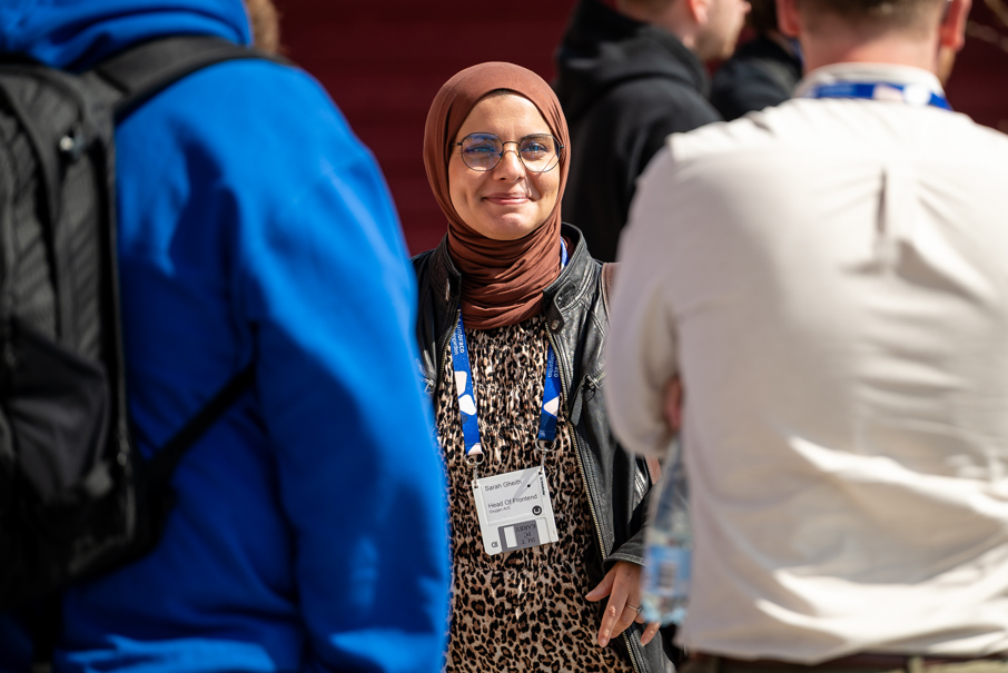 People talking in front of Codegarden venue